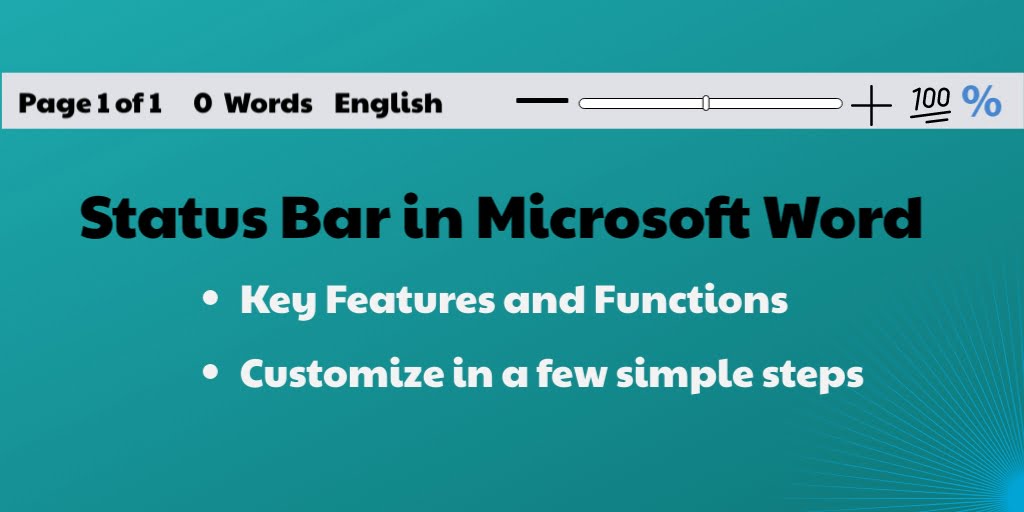 The Status Bar in Microsoft Word