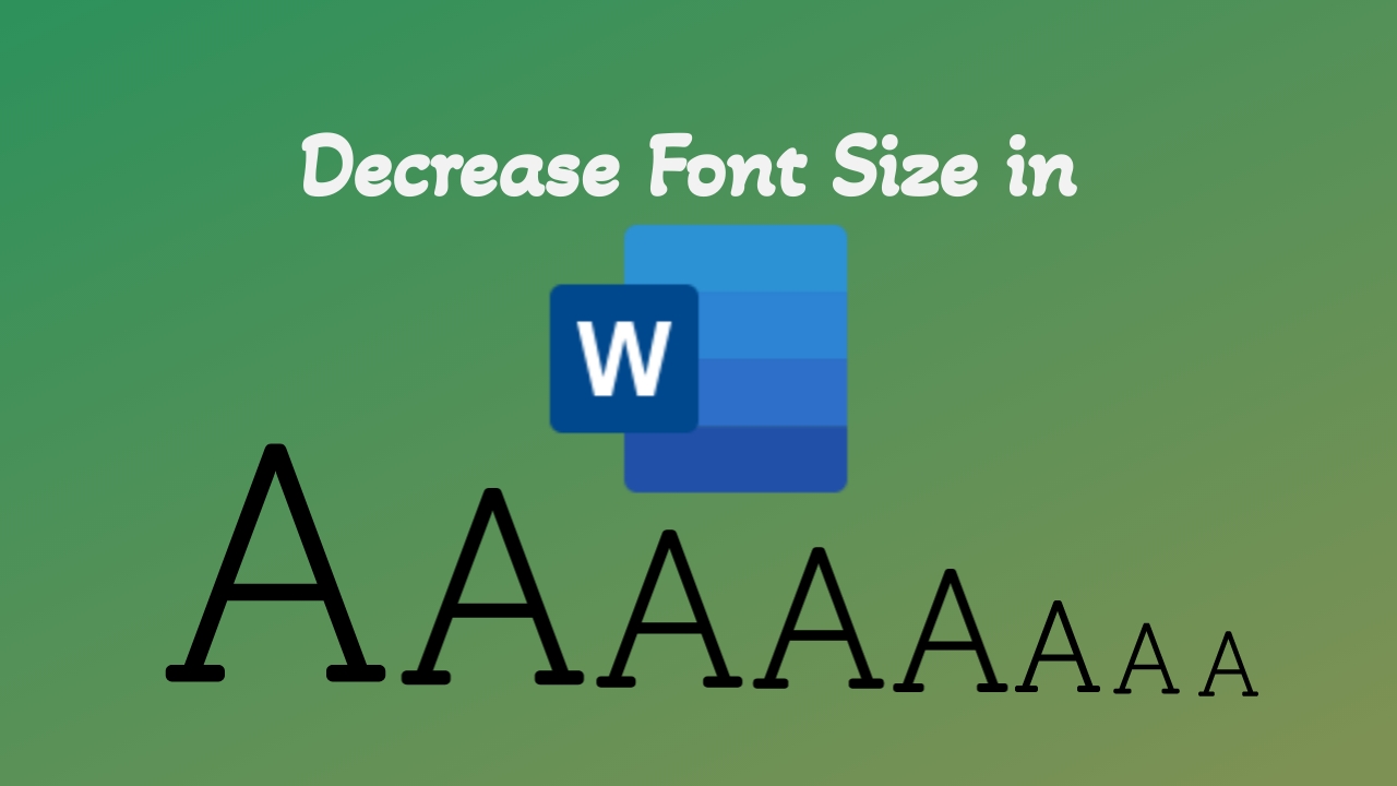 Decrease Font Size in Word using Keyboard Shortcut