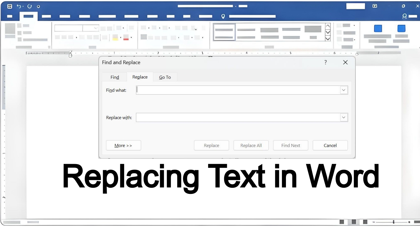 Replacing Text in Word The Replace Tool