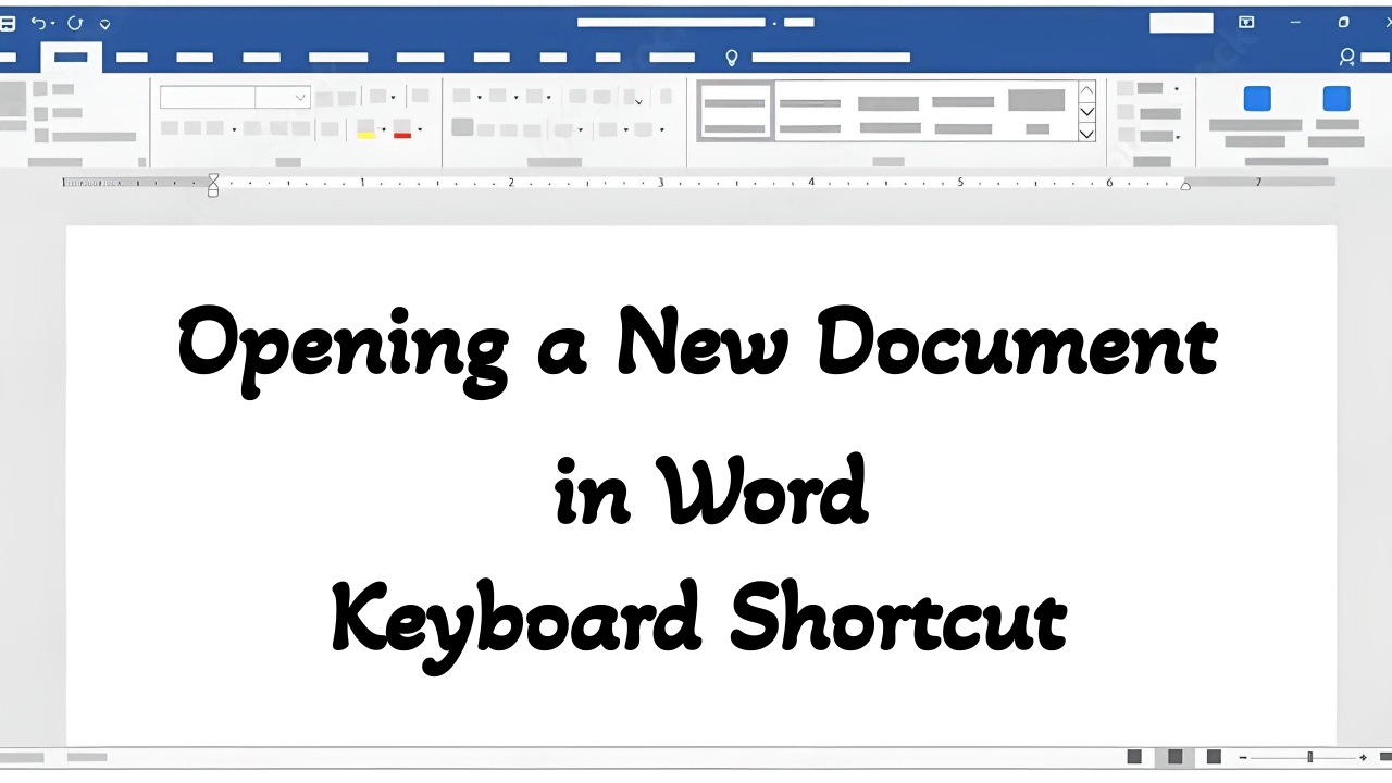 Opening a New Document in Word with a keyboard shortcut